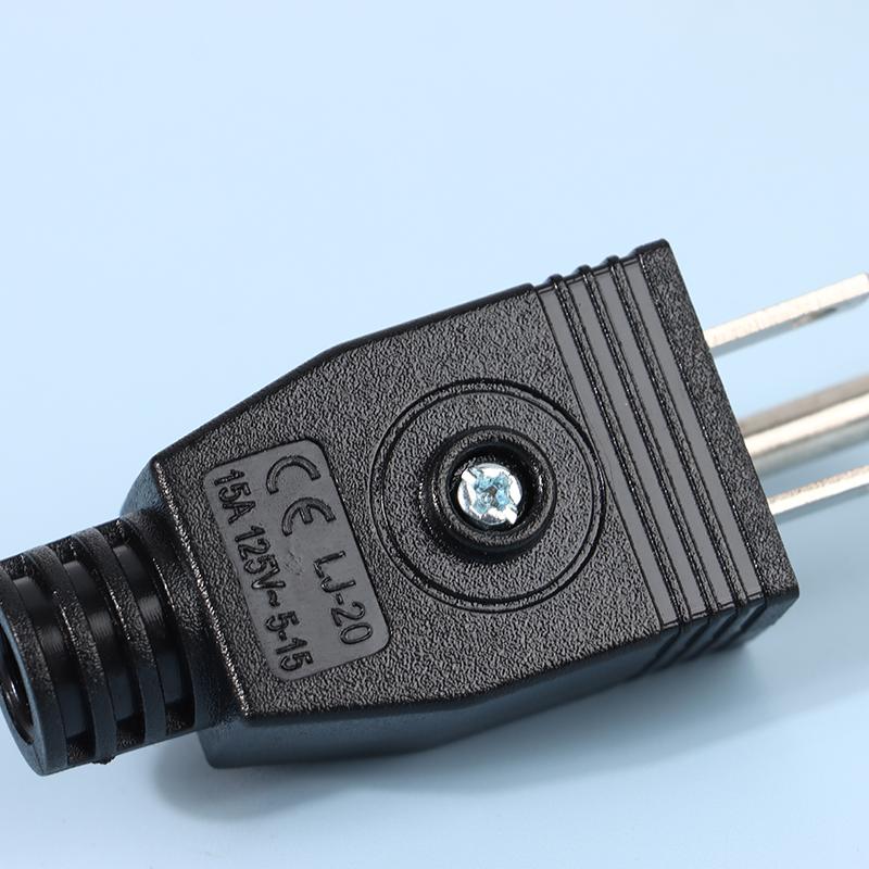 Amerikanischer Abziehbarer Stecker Amerikanischer 3-Pin 15A AC Elektrischer Strom Stecker Adapter Kabel Wiederanschließbarer Verlängerungskabel-Stecker