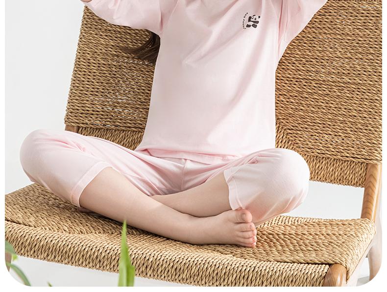 Embraer Lyocell Girls' Air Conditioner Set with Seven Sleeve Sleeve