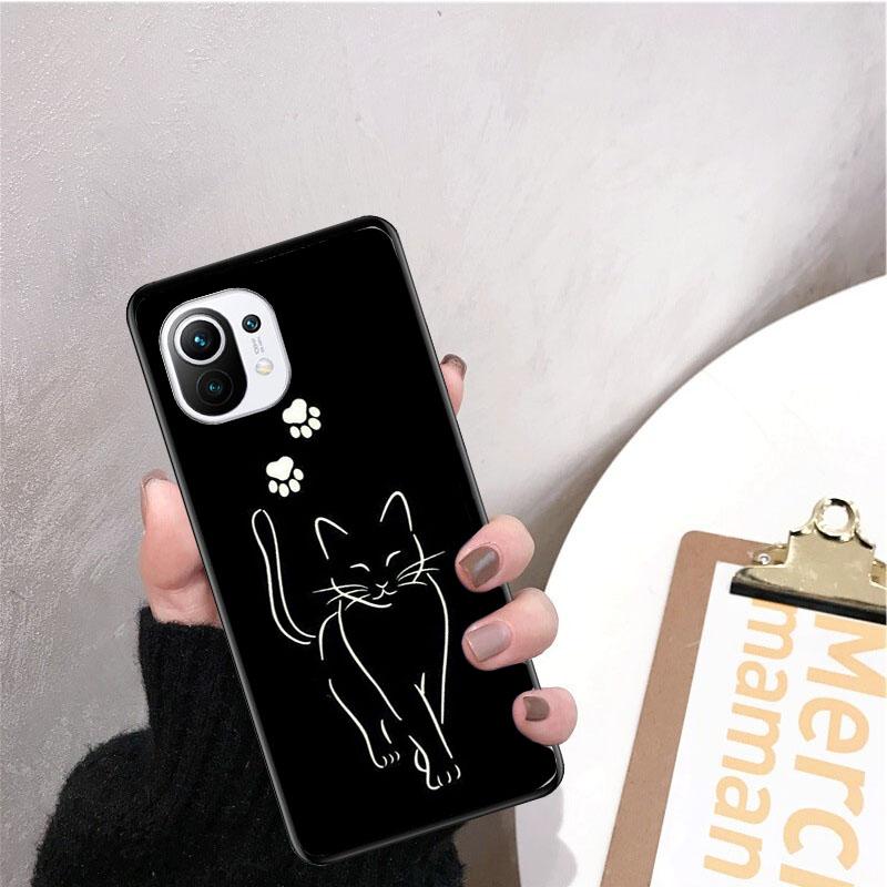 Black Cat Phone Case for Xiaomi 12 Mi 10T 11T 11 Pro 10 10T 11 Lite 10pro 11Ultra Poco X3 Pro Poco F3 M3