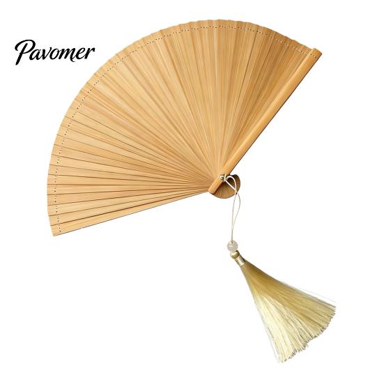 Handheld Folding Fan Vintage Japanese Bamboo Fan, Elegant with Tassels, Kimono Cheongsam Accessory Cooling Portable Oriental Style for Dancing