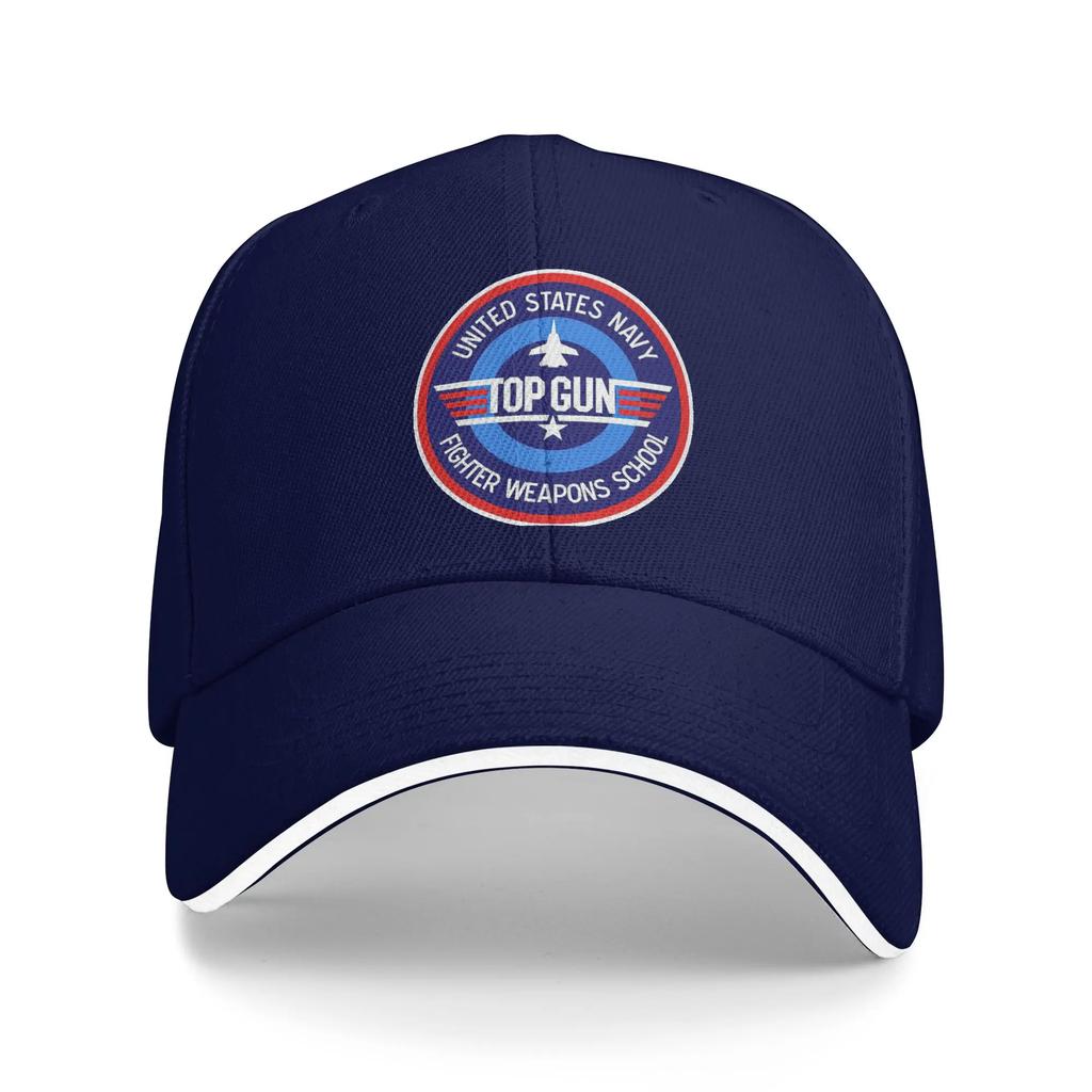 Top Gun Movie Fighter Pilot Sandwich Cap Unisex HipHop Hats Golf Hats Adjustable Snapback Caps Baseball Caps Summer