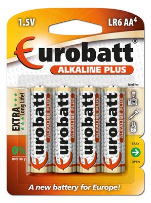 Alkaline Batteries Aa Lr6 AA Blister 4pcs