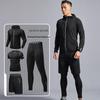 Outdoor Men's Quick-Dry Two-Piece Running Suit for Spring and Autumn.
