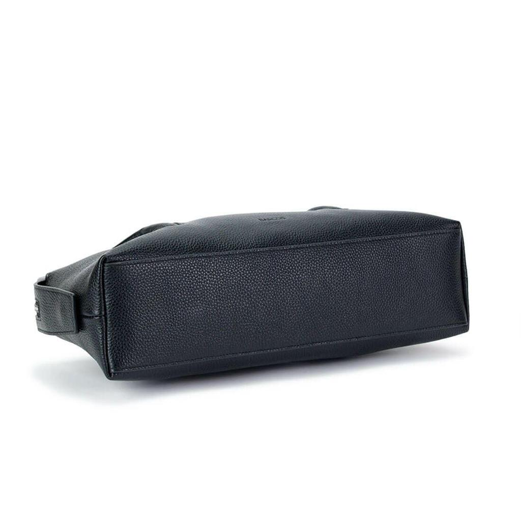 Barcos Leather Shoulder Wide Interior Pocket for Easy Perfect for Black Bag, Handbag, Women's, Zipper, Self-Standing Body, Shape-Retaining, Access,