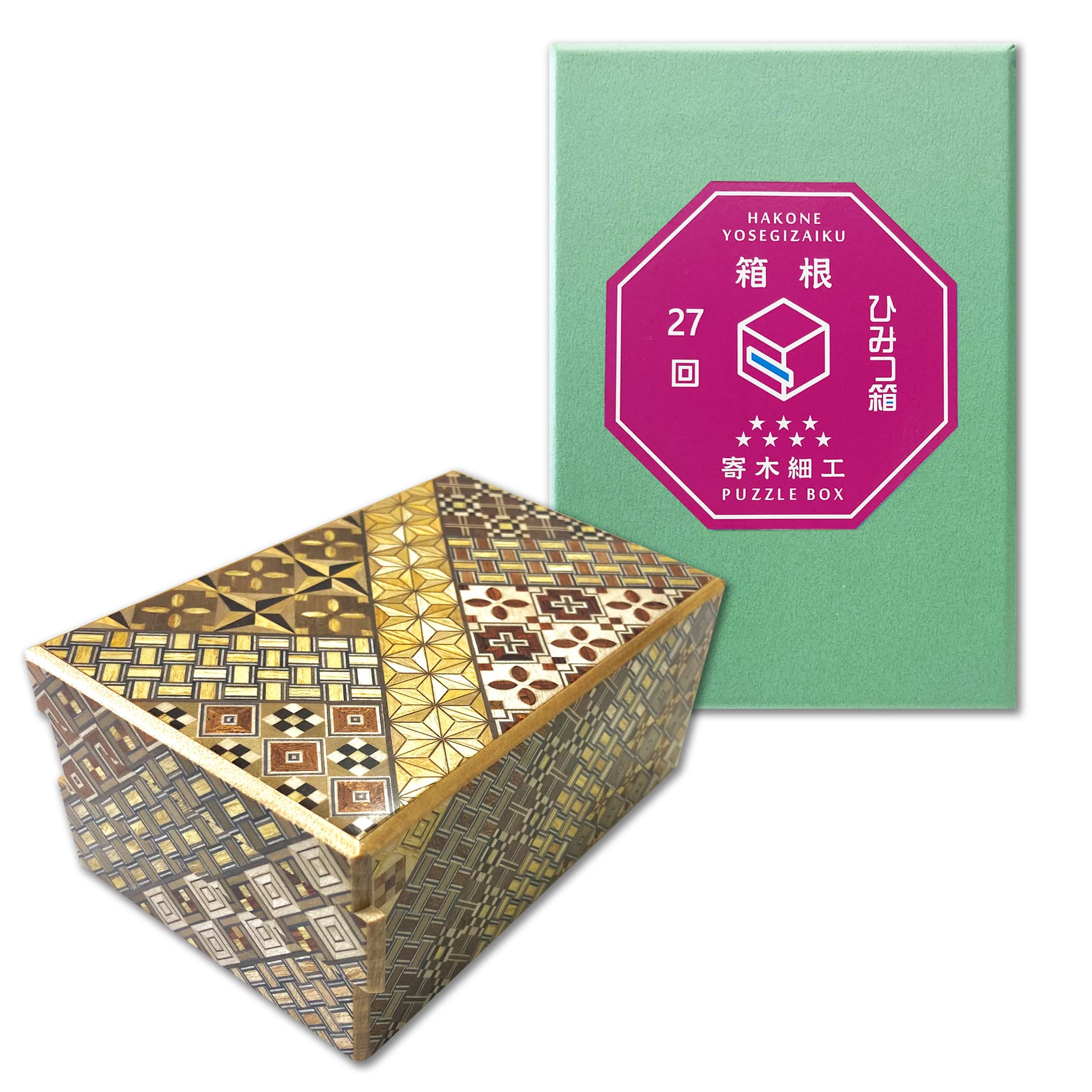 

Hakone Marquetry Secret Box with Traditional Craft HAKONE Made in Japan Difficulty Level Box, Puzzle, (DX Size/27 Tricks, )