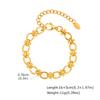 316L Stainless Steel Chunky Chain Bracelet for Women, 18k Gold Plated Waterproof Stackable Jewelry
