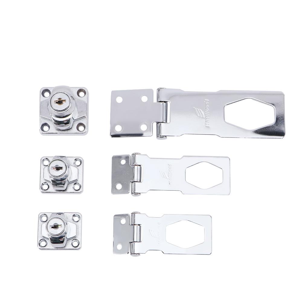 Hardware 4" Padlock With Keys Home Improvement Cupboard Hasp Garage Lock Locking Staple