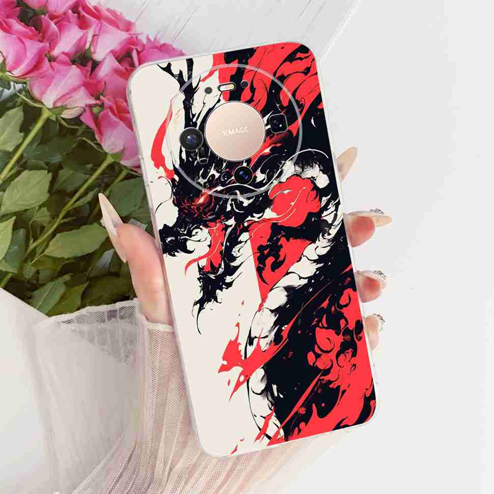 For Huawei Mate 80 5G 2025 Case VYG-AL00 Soft Silicone Sweet Heart Painted Cover Case For Huawei Mate80 Mate 80 TPU Fundas