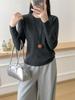 Autumn 2026 Women's High-End Korean Style Round Neck Slimming Knit Sweater Top