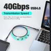 Usb4.0 40gbps Type C To Type C Cable Pd3.1 240w Fast Charging Cable 8k 60hz Compatible For Ps5 Nintendo Switch