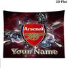 Arsenal F Custom Name Wall Tapestry Aesthetic Wall Hanging Printed Fabric Blanket Decorative Tapestries for Bedroom Living Room Home Decor