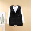 Cotton Vest Women's 2025 Autumn and Winter New Korean Version Down Cotton Vest Thin Jacket Hooded Vest Cotton Jacket Vest