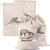 Reusable Linen Bread Bag Oxford Cloth Drawstring Bag Durable Bread Storage Bags  Kitchen Supplies