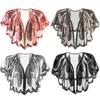 Sciarpa da Donna Vintage Anni '20 con Perline e Paillettes Mantella da Sera Bolero Copricostume Flapper per Feste e Matrimoni