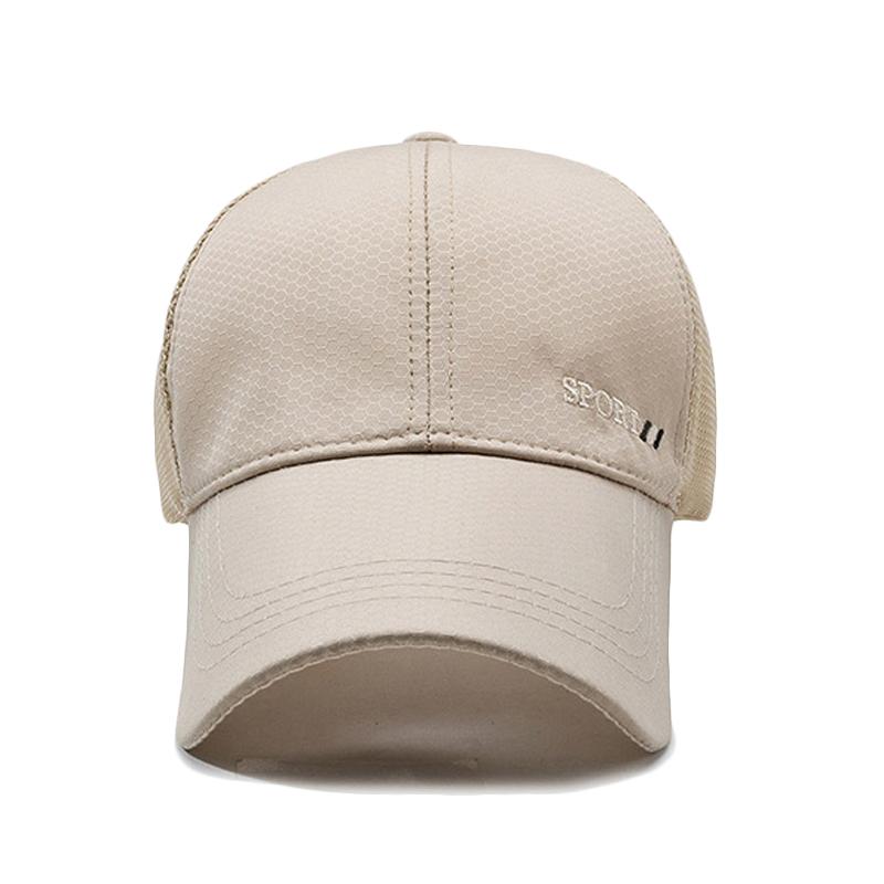 Herren Sommer schnell trocknende atmungsaktive Baseballkappe Outdoor Sonnenschutz Sonnenhut mit langer Krempe