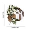 2025 NEW Easter Front Door Wreath Spring Wreath Cross Wreath Hanging Front Door Easter Decorations Artificial Wreath