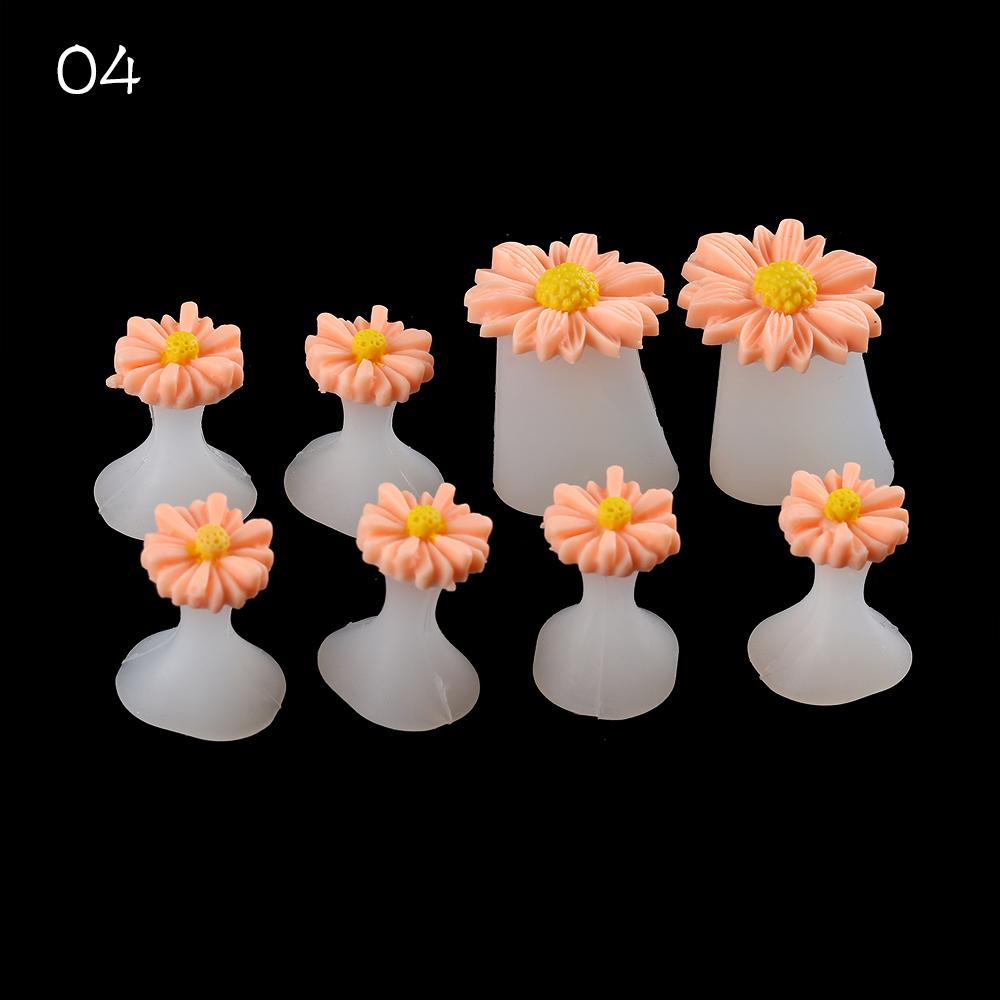 Silicone Toe Separator Pedicure Flower Waterdrop Crystal Diamond Pearl Separator Toe Corrector Foot Care Tools DIY Nail Art