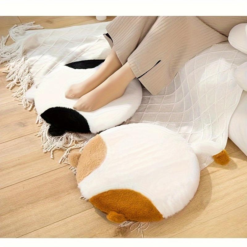 Cartoon Cat Memory Foam Chair Cushion - Art Deco Soft Washable Zippered Cover Multi-Use Floor Cushion for Office/Dorm/Car