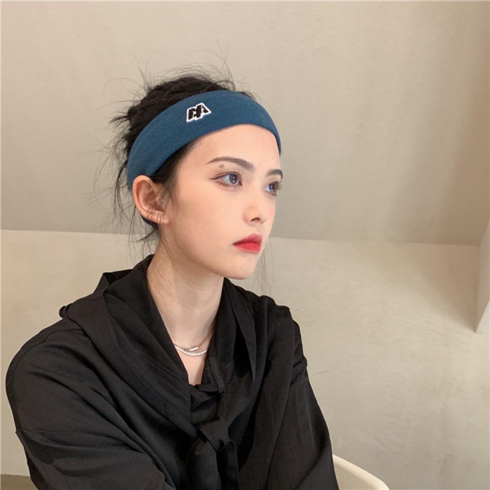 Breathable Elastic Sport Headband Cloth Sweat-Absorbent Headscarf Knitted Yoga Hair Band  Student