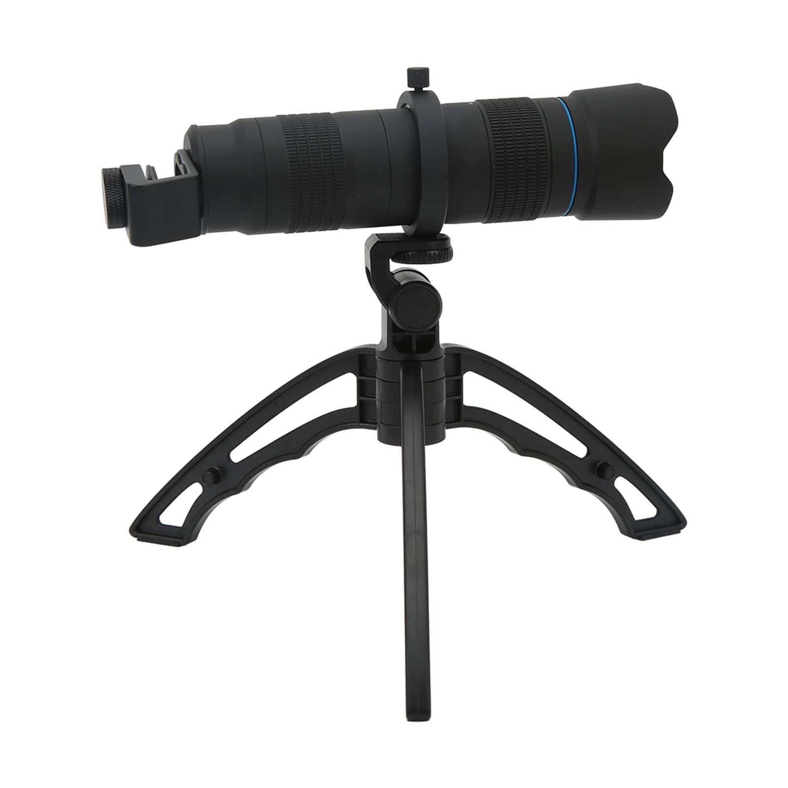 

Монокулярный телескоп HD с 20-40-кратным зумом, объектив для смартфона с зажимом для телефона и штативом для охоты