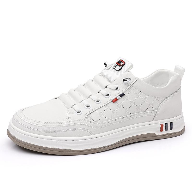 Scarpe basse da uomo autunno e inverno nuove scarpe bianche piccole suola morbida traspirante superficie morbida scarpe sportive e per il tempo libero