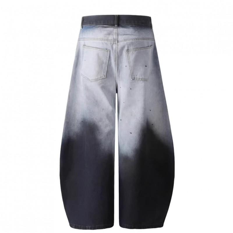 Womens Wide Leg Denim Pants High Waist Loose Fit Cropped Straight Cut Vintage Washed Jeans
