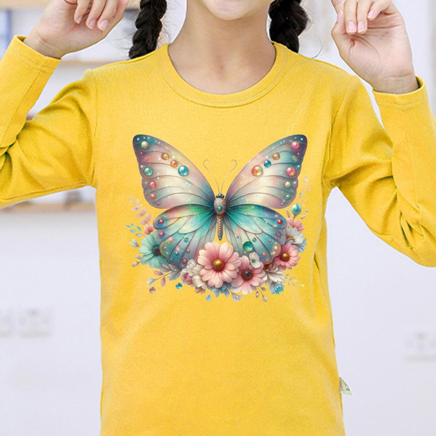 Girl T-Shirt Thermal Sticker Patch Heat Transfer Diy Washable New Garment Accessory Patches For Clothing Hot Tear