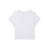 Calvin Klein Fashion Glossy Printed Breathable Cotton Short Sleeve T-Shirt Women tops White ZW01735-YAF