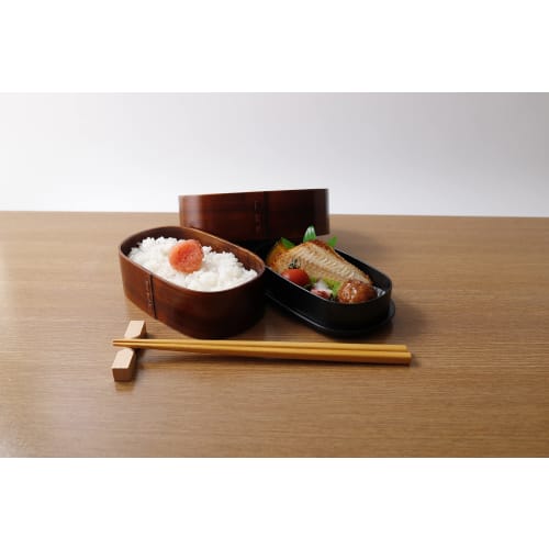 Osaka Choseido Magewappa Bento Box, 2 Tiers, 540cc, with Lid, Lunch Band, and Bonus Brown Band