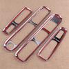 CITALL Silver Car Door Armrest Panel Handle Holder Window Lift Switch Button Cover Trim For Peugeot 3008 2009 - 2013 2014