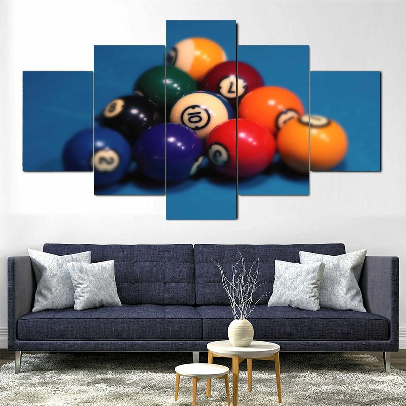 5 Panels Nordic Billiards Modern Canvas Painting Posters for Billiards Hall And Prints Wall Art Pictures Home Decor No Frame