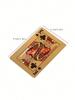 1 A PaIr 0f Rose Waterproof Plastic Poker Cards,Golden Foil Playing Cards For Party Game,(Golden/Black/),Gaming Gift Playing