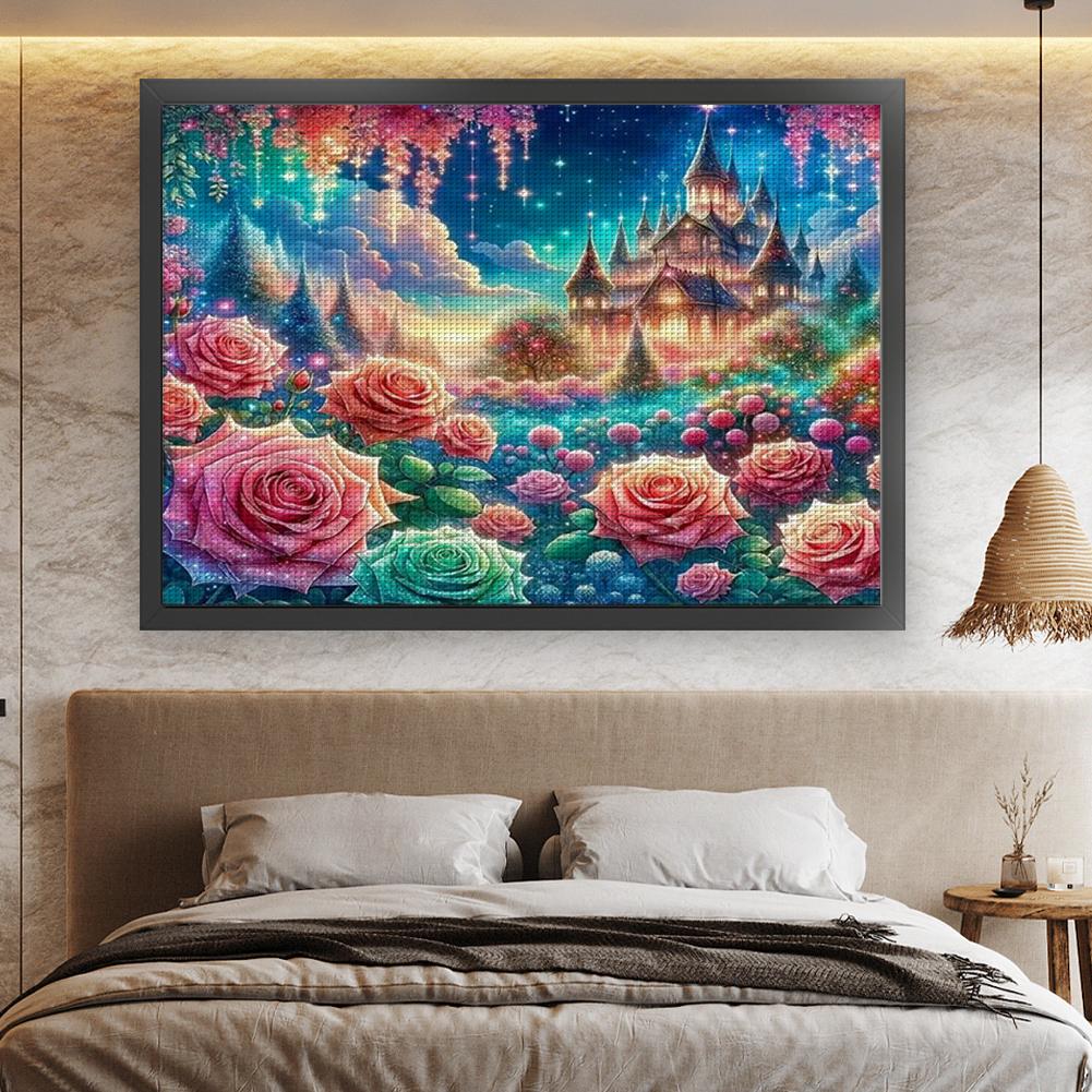 Full Embroidery Eco-cotton Thread 11CT Printed Landscape Cross Stitch Kit Art