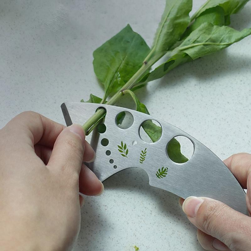 Vanilla Cutter Rosemary Stripper 7 Holes Cutter Stripper 2 In 1 Multifunctional Vanilla Greens Leaves Remover Stainless Steel