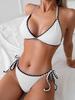 2024 Women's European & American Backless Halter Bikini: Sexy, Slimming & High-End Split Swimsuit