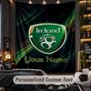 TapestryIreland Rugby Custom Name Text Personalized Wall Hanging Tapestry Home Wall Decor