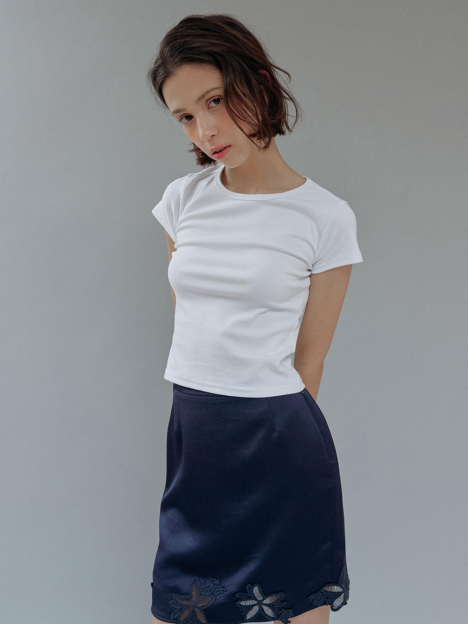 Heatherment Pure Flex Half T-Shirt (White) White/Os