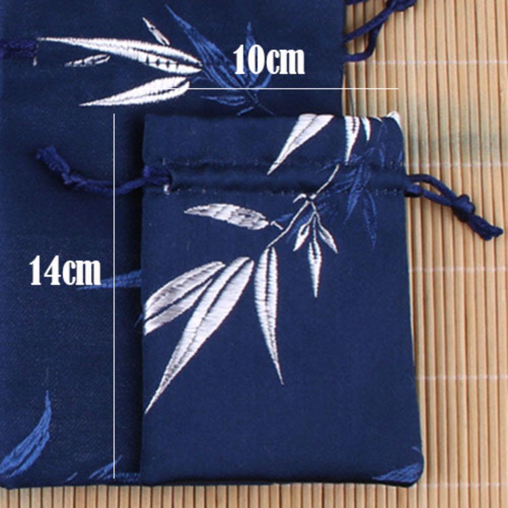 

5Pcs Chinese Style Sachet Bag Satin Embroidered Gift Pouches Multifunctional Jewllery Bags синий