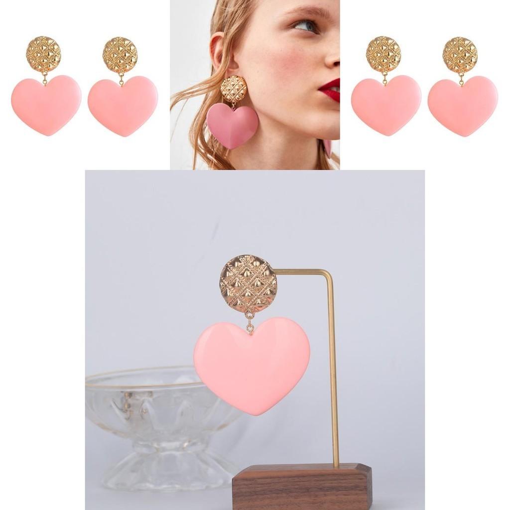 Trendy Alloy Candy Heart Earrings For Women Autumn 2021 Fashionable Jewelry