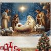 Merry Christmas Jesus Manger Nativity  Backdrop Xmas Decoration Background Winter Backdrop Decorations For Photo Studio Photo Booth Christams Party
