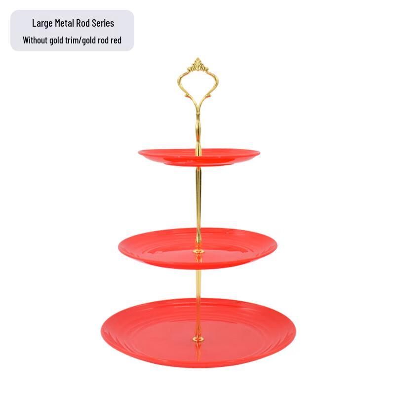 Jiante Minimalist Rotatable 3-Tier Metal Fruit Plate