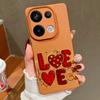 Lovely Girl Heart Print Case For Xiaomi 13T Pro Redmi Note 15 Pro 4G Redmi Note 14 13 Pro+ 5G Leather Texture Silicone Cover