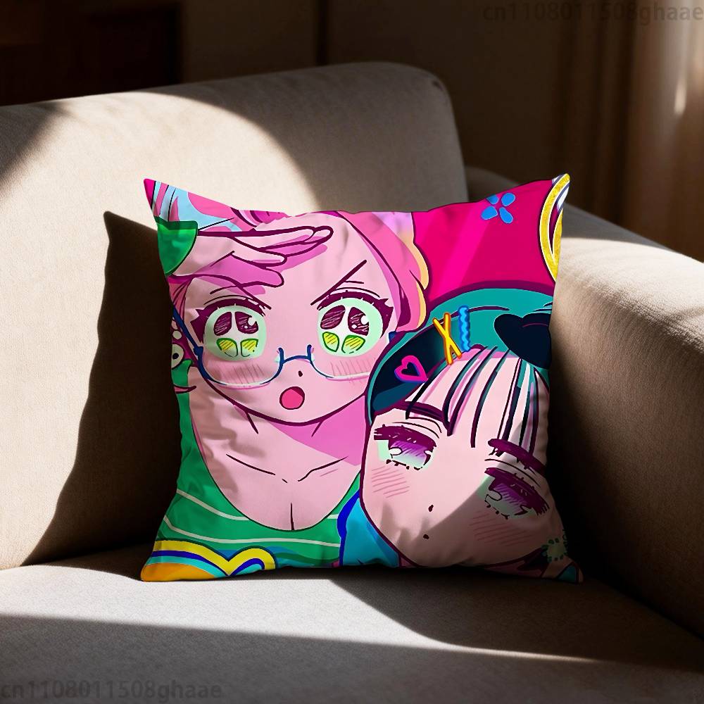 

Cute Love Mizi and Sua pillow cover living room sofa cushion cover bedroom room bed pillow cover home decoration 12x12Inch