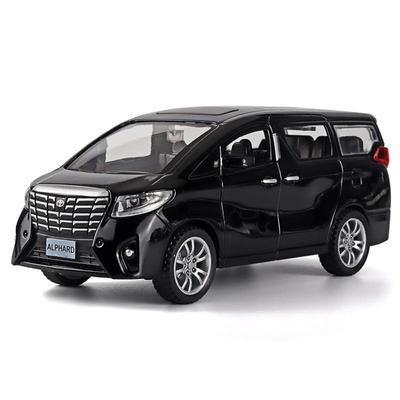 1:32 ölçekli Toyota Alphard alaşım araba modeli, pres döküm oyuncak arabalar ışık ve ses efektli erkek doğum günü hediyesi çocuk oyuncak araba koleksiyonu