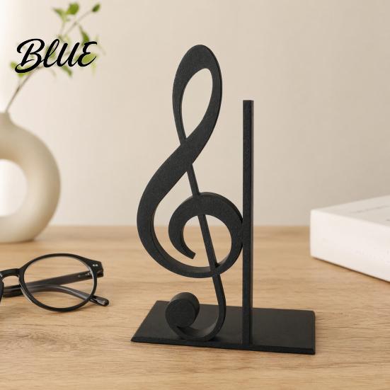 PLA Desktop Decor Ornament 3D Printed Music Note Bookend Decorative Shelf Organizer
