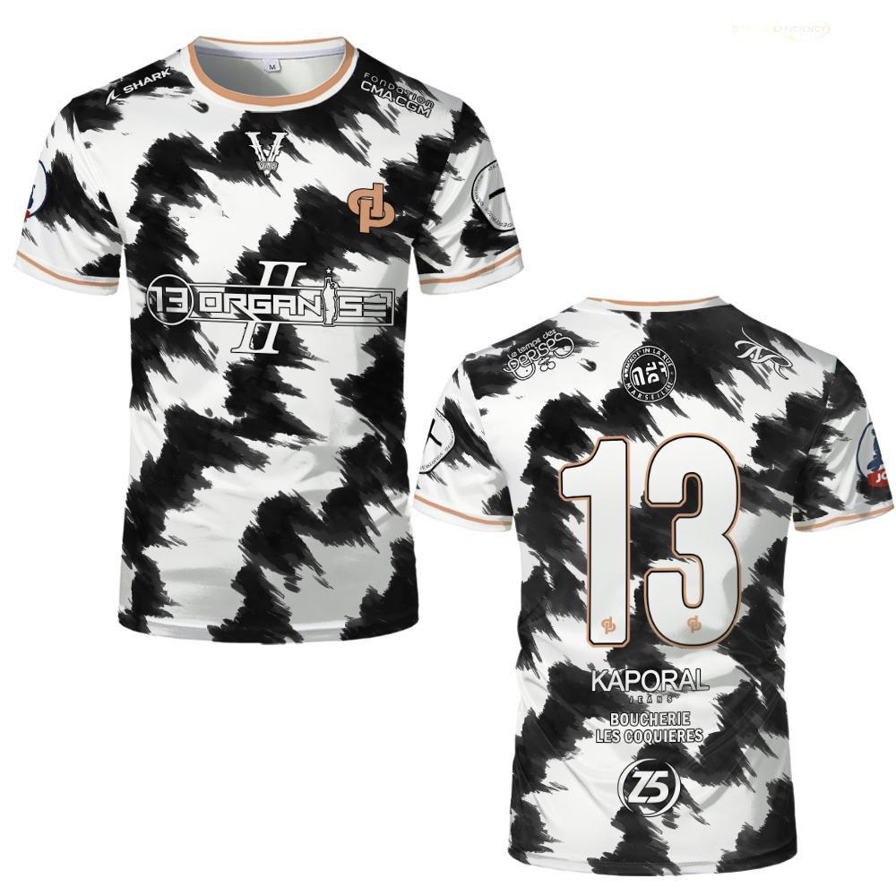 Nouveau Maillot JUL Marseille Rap Imprimé Partout 13 Organiser Hip Hop Football T-Shirt Uniforme d'Entraînement Unisexe Streetwear Personnalisé