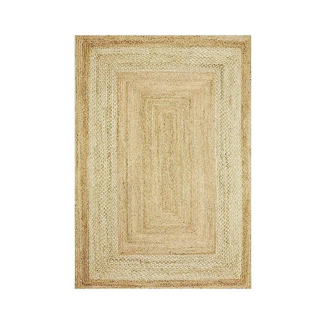 EPeddler Home Decorative Jute Pattern Digital Printing Washable Non-Slip Leather Base New Generation Living Room, Entrance, Bedroom Carpet