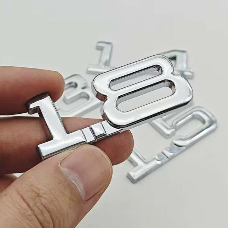 3D Metal Car Displacement 1.3 1.4 1.5 1.6 1.8 T Volume Logo Car Rear Trunk Emblem Badge Vehicle Sticker