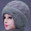 Middle-aged and Elderly Winter Hat Winter Mother Knitted Warm Senior Hat Scarft Old Lady
