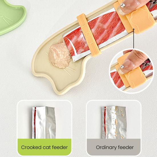 Cat Canned Spoon Feeder Cat Food Squeeze Spoon Cat Snack Dispenser Efficient Pet Feeding Tool for Wet Food Pastes